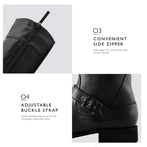 Knee High Military Style Combat Boots 6.5 - Picture 4 of 12